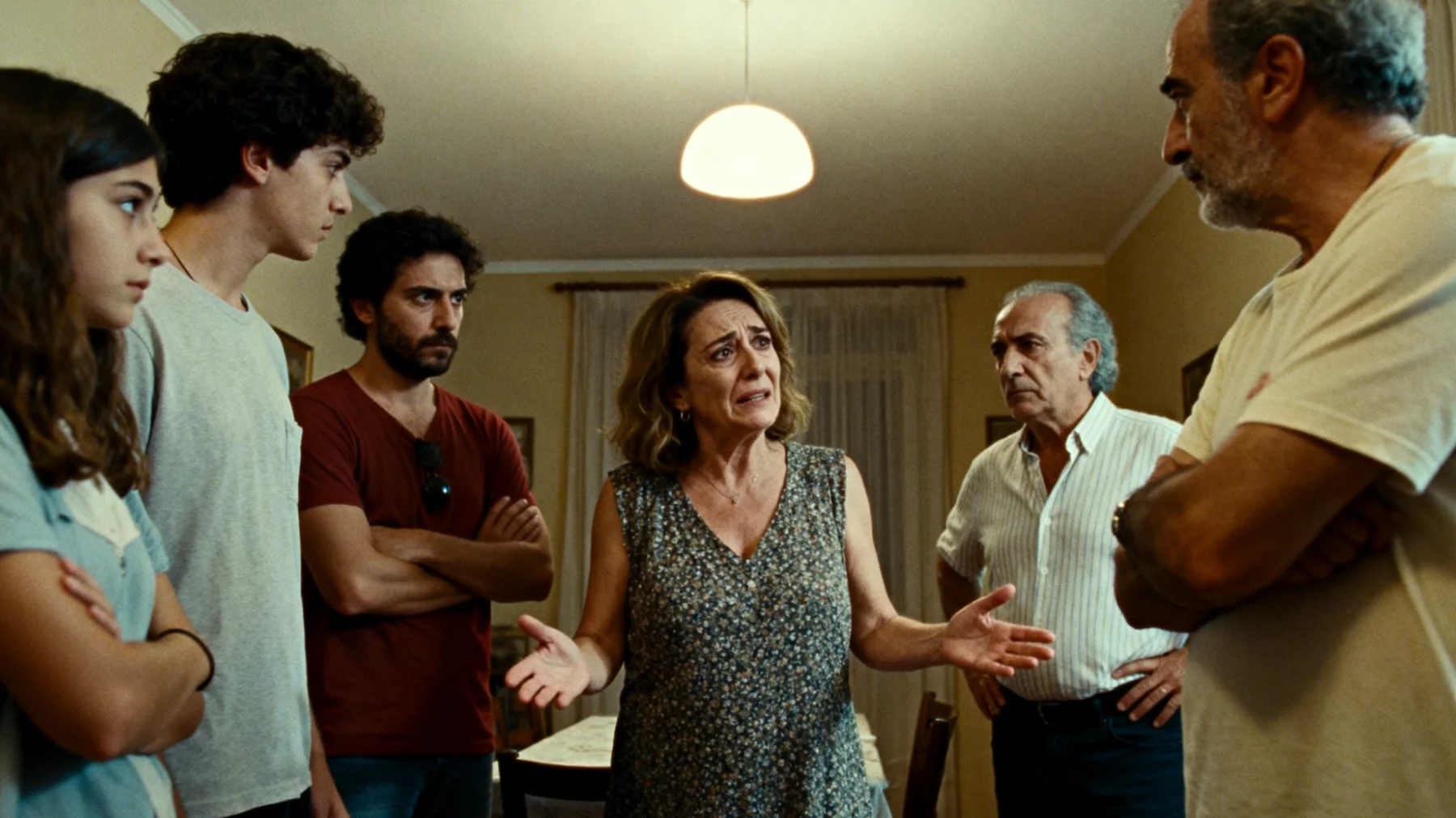 Una mamma si trova in difficoltà nella gestione dei conflitti con la famiglia allargata riguardanti le scelte di vita dei suoi figli giovani adulti. I parenti (nonni, zii, cugini) tendono a interferire con opinioni non richieste, critiche e pressioni su temi come lavoro, relazioni sentimentali e indipendenza, creando tensione tra la mamma e i figli, che si sentono giudicati e incompresi anche all'interno del nucleo familiare più ampio."