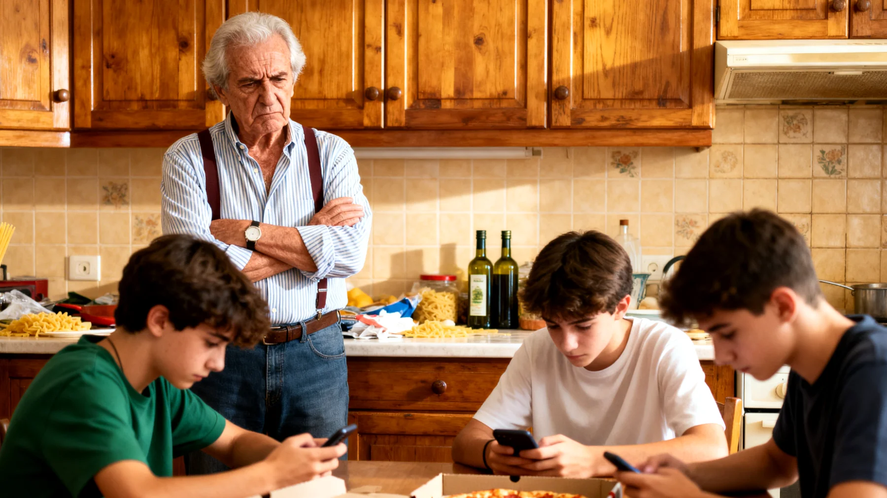 I nonni faticano a coinvolgere i nipoti adolescenti nelle attività quotidiane della casa: i ragazzi evitano di aiutare, si defilano sistematicamente e lasciano ai nonni tutto il carico pratico, generando nei nonni un senso di frustrazione e di non essere rispettati."