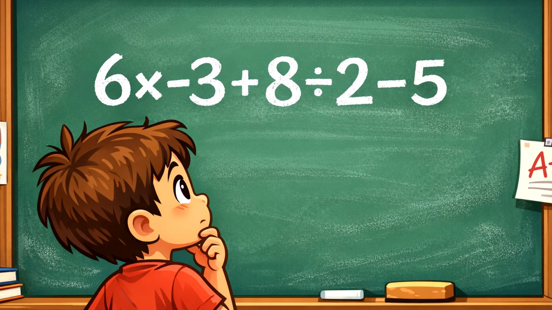 Quanto fa 6 × -3 + 8 ÷ 2 - 5? Solo le menti più brillanti rispondono senza sbagliare 😏"