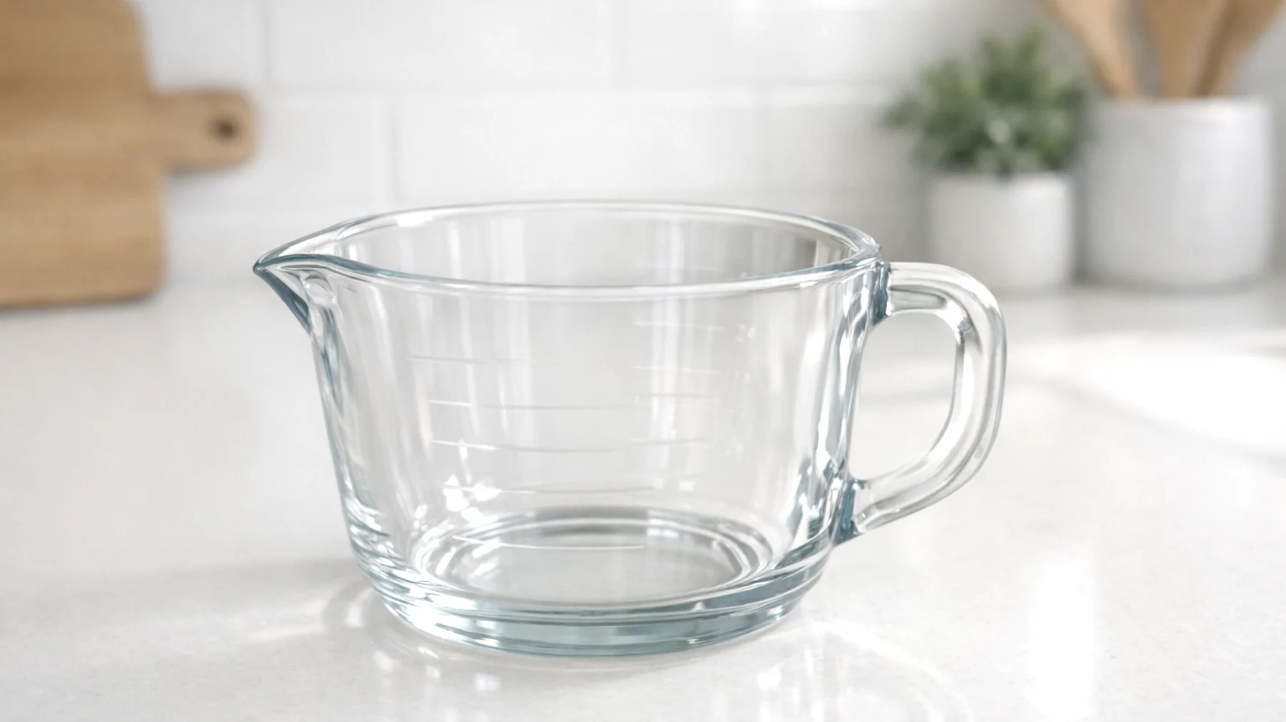 Come pulire e rendere brillante il bicchiere graduato eliminando residui di grasso, calcare e aloni che si formano dopo l'uso frequente in cucina"